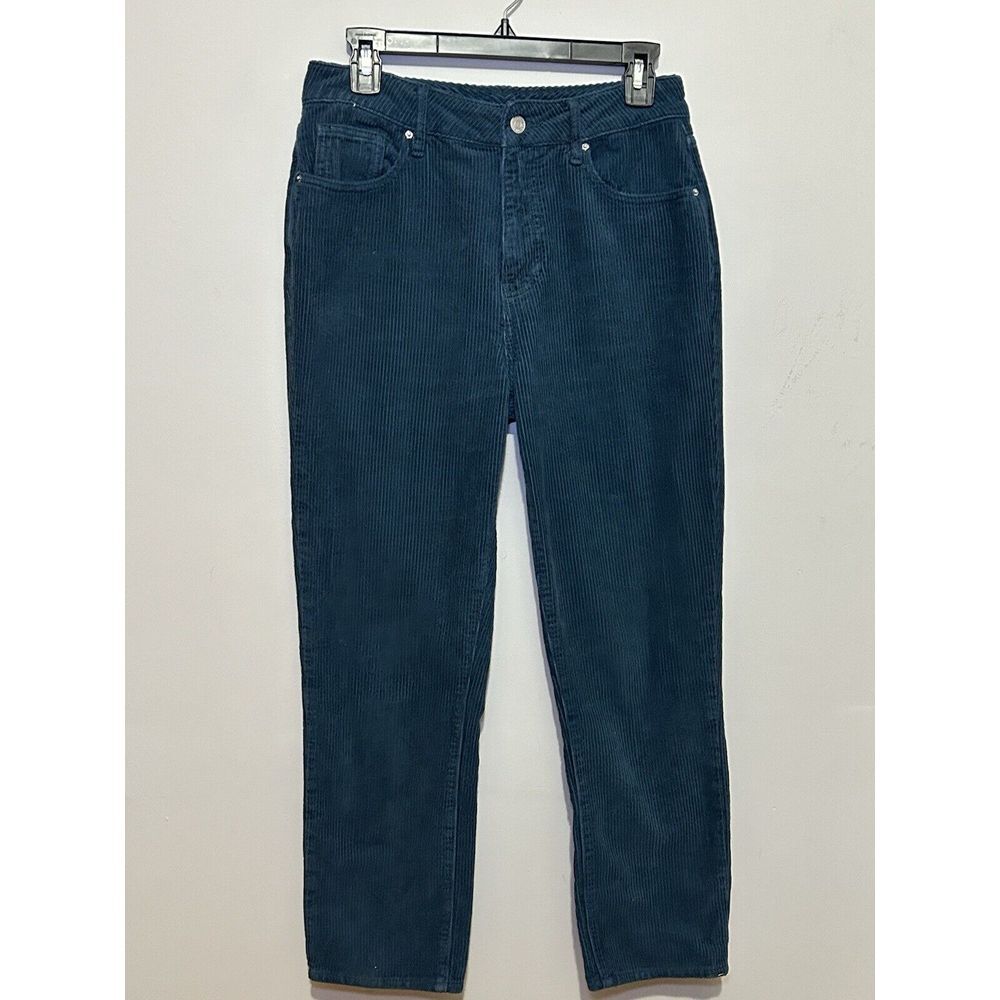 PacSun Womens Pants Corduroy High Rise Mom Jean‎ Ankle Green Teal Size 27